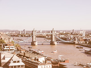 Image showing Tower Bridge London vintage