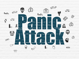 Image showing Medicine concept: Panic Attack on wall background