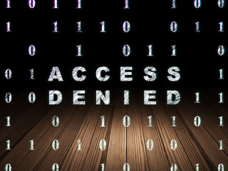 Image showing Privacy concept: Access Denied in grunge dark room