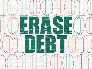 Image showing Finance concept: Erase Debt on wall background