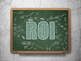 Image showing Business concept: ROI on School Board background