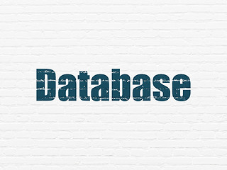 Image showing Database concept: Database on wall background