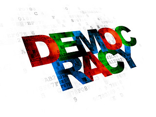 Image showing Politics concept: Democracy on Digital background