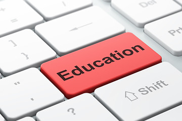 Image showing Studying concept: Education on computer keyboard background