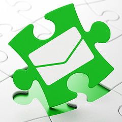 Image showing Business concept: Email on puzzle background