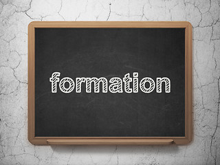 Image showing Learning concept: Formation on chalkboard background