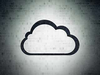 Image showing Cloud technology concept: Cloud on Digital Paper background