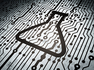 Image showing Science concept: circuit board with Flask