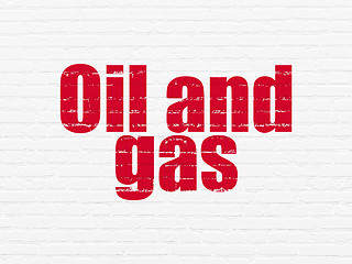 Image showing Industry concept: Oil and Gas on wall background