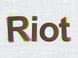 Image showing Politics concept: Riot on fabric texture background