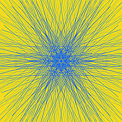 Image showing blue pattern on yellow