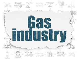 Image showing Manufacuring concept: Gas Industry on Torn Paper background