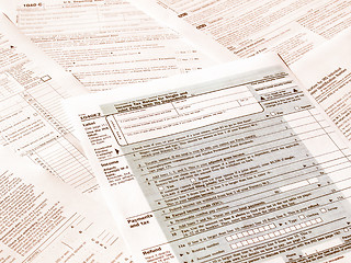 Image showing  Tax forms vintage