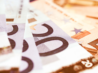 Image showing  Euro bankonotes background vintage