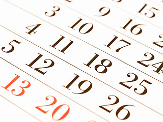 Image showing  Calendar vintage