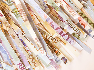 Image showing  Euro note vintage