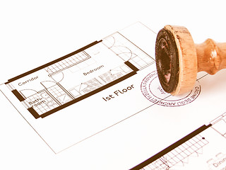 Image showing  Technical drawing vintage