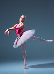 Image showing Portrait of the ballerina in ballet pose