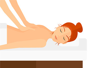 Image showing Woman recieving massage.