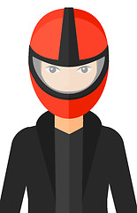 Image showing Woman in biker helmet.