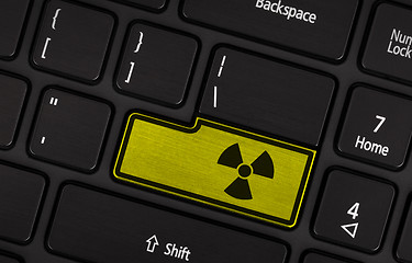 Image showing Symbol on button keyboard, radioactive