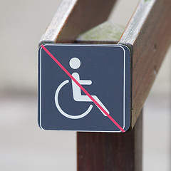 Image showing Disabled sign, handicapped person icon