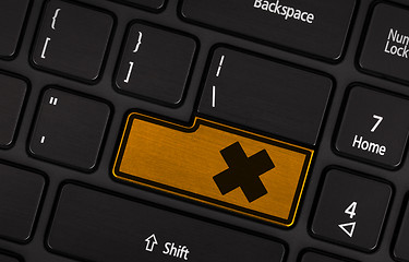 Image showing Symbol on button keyboard, irritaion