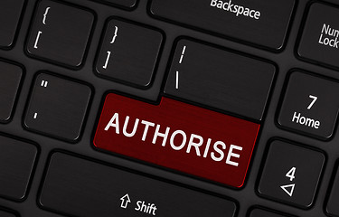 Image showing Laptop button - Authorise