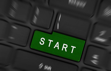 Image showing Laptop button - Start