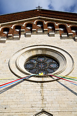 Image showing rose window  italy  lombardy     in  the varano borghi  old   