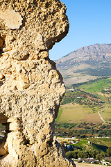 Image showing from high in the village  field and constructions