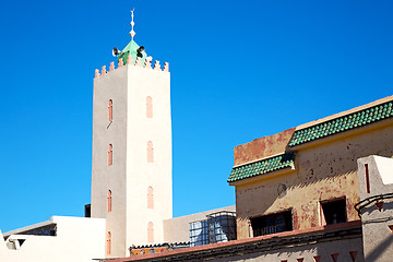 Image showing old brick tower in morocco africa    sky