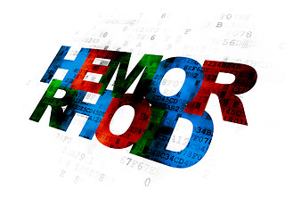 Image showing Healthcare concept: Hemorrhoid on Digital background