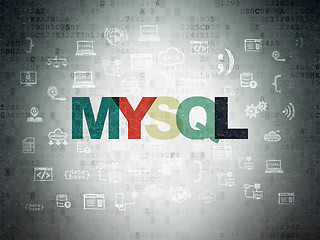 Image showing Software concept: MySQL on Digital Paper background