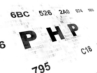 Image showing Programming concept: Php on Digital background