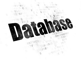 Image showing Database concept: Database on Digital background