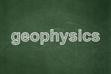 Image showing Science concept: Geophysics on chalkboard background