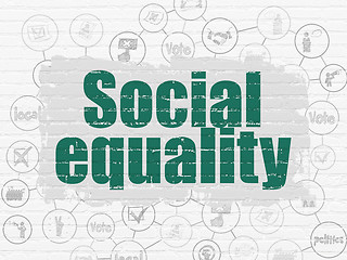 Image showing Politics concept: Social Equality on wall background