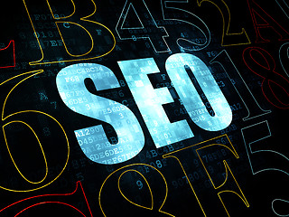 Image showing Web design concept: SEO on Digital background