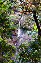 Image showing Waterfall, rocks and forest. Sri Lanka
