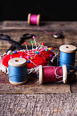 Image showing pin cushion with needles