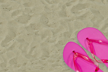 Image showing Pink Flip Flops