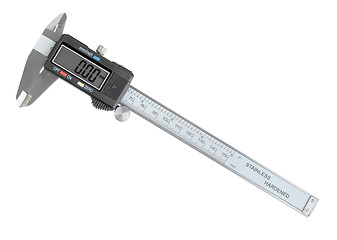 Image showing Digital calipers on white