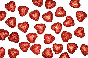 Image showing Background of hearts on white