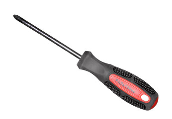 Image showing Red-black screwdriver on white