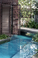 Image showing Tropical pool area