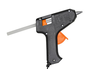 Image showing Glue-pistol on white