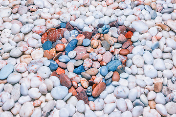 Image showing Background of pebbles in a heart shape