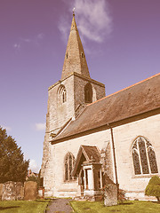 Image showing St Mary Magdalene church in Tanworth in Arden vintage