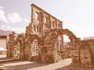 Image showing Roman Theatre Aosta vintage